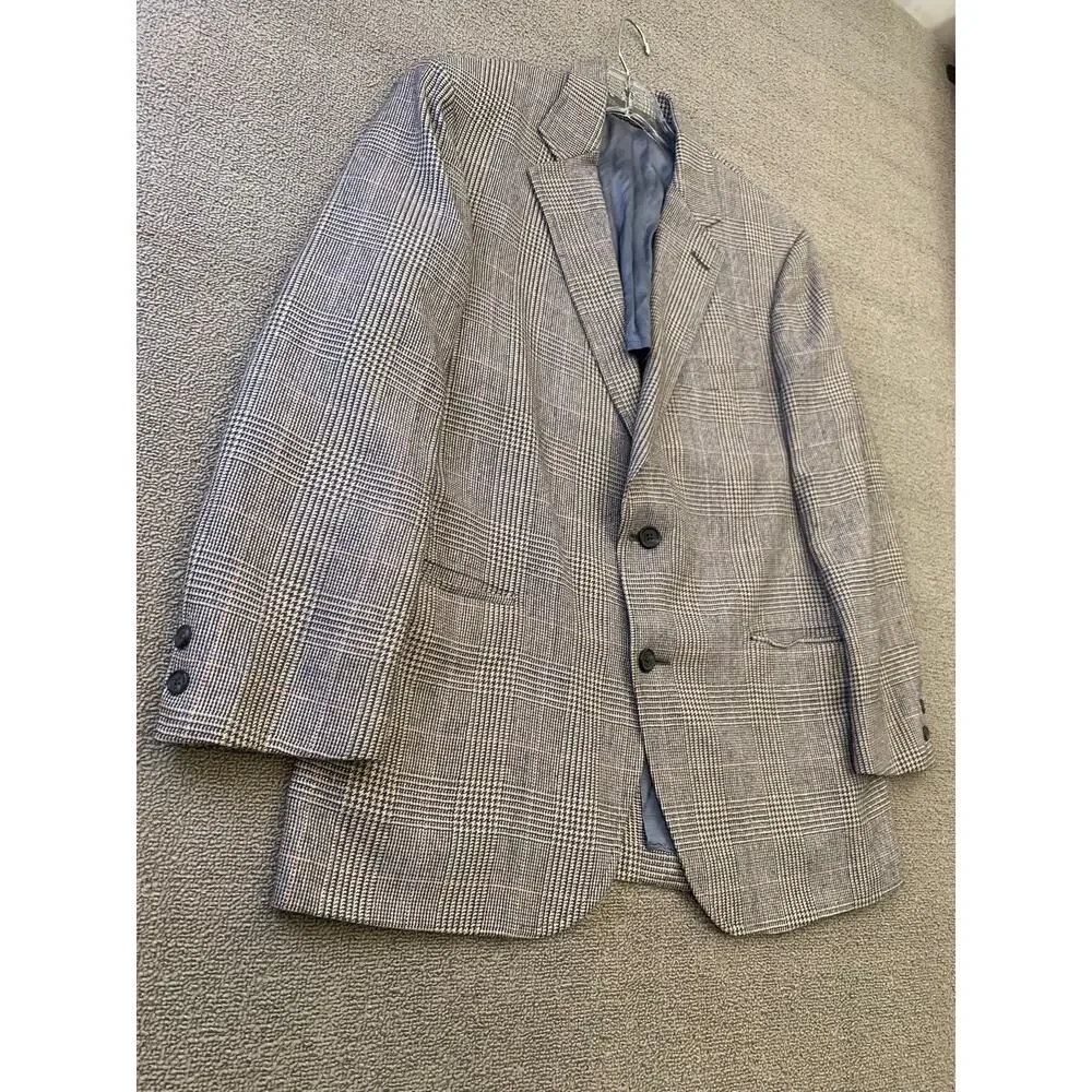 Vintage‎ Brooks Brothers 346 Men's 42R Beige Plaid Wool Sport Coat Blazer